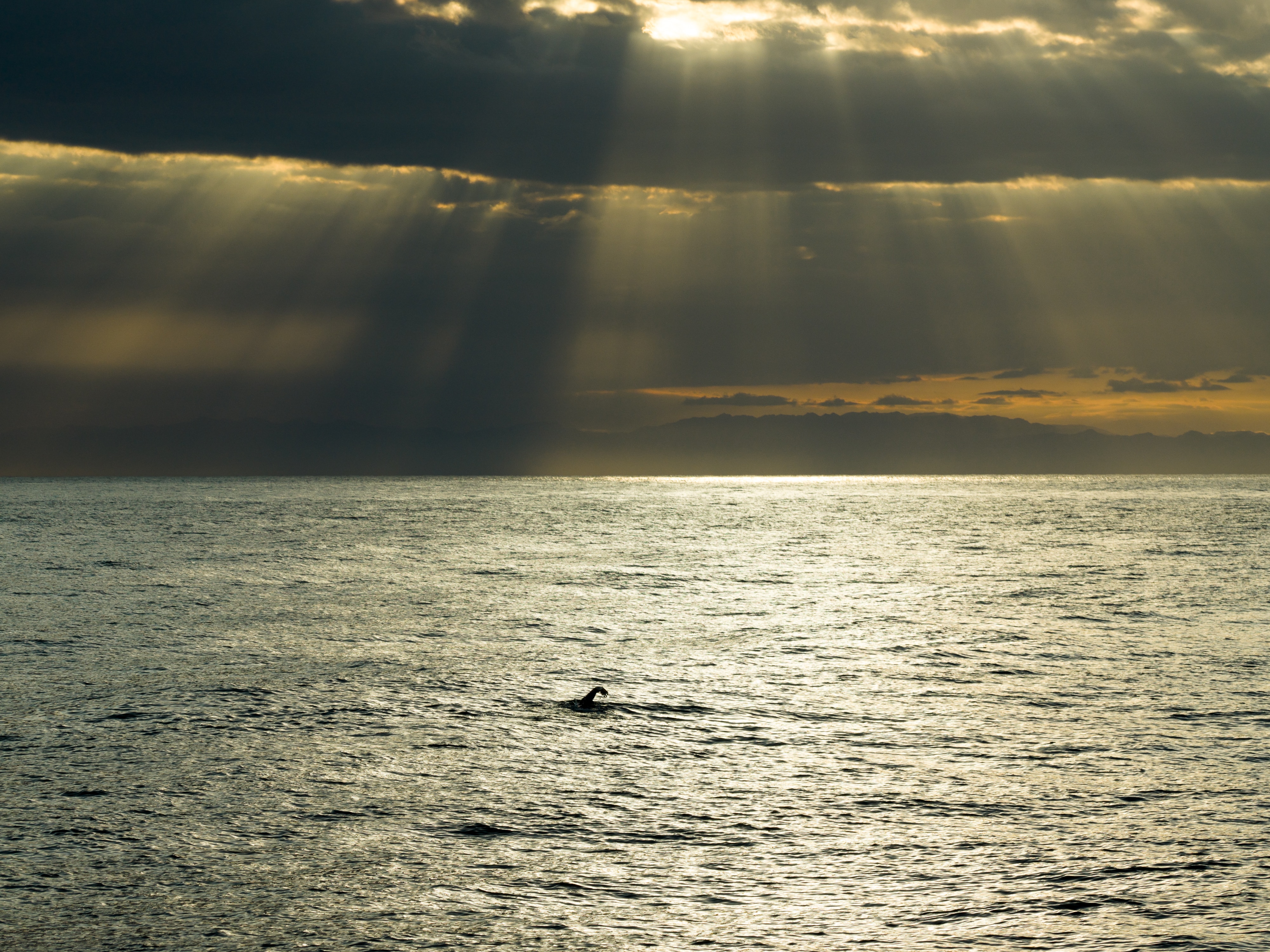 Jono Ridler swims through the clouds