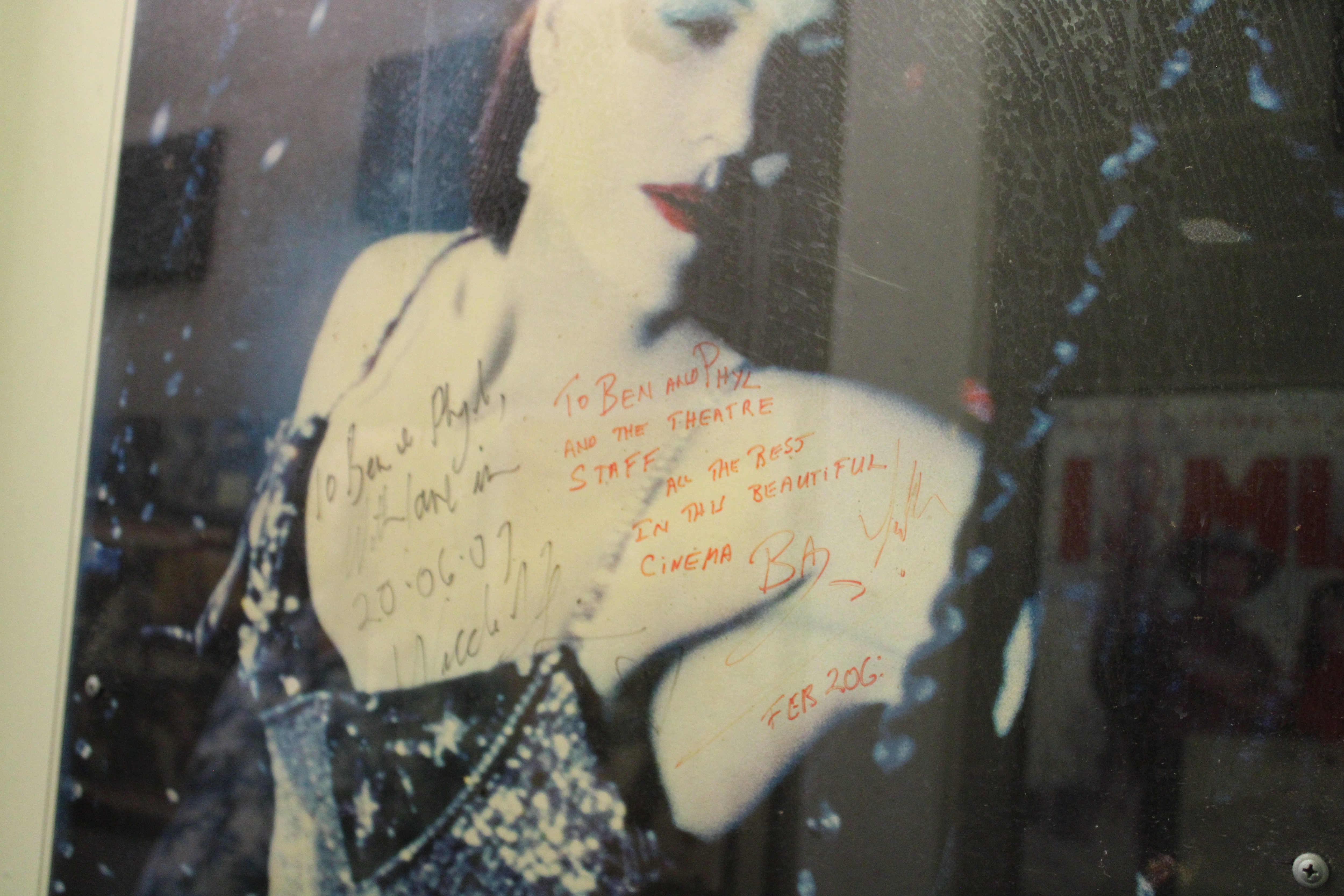 An old movie poster singed by Nicole Kidman.