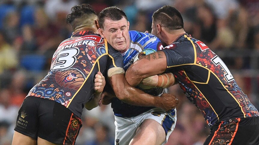 Gallen runs at the Indigenous All Stars defence