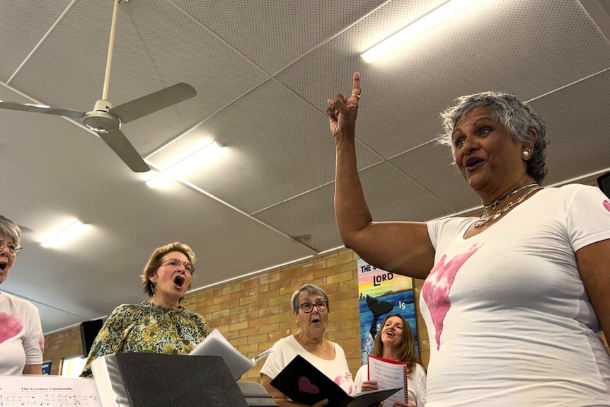 women singing in a choir