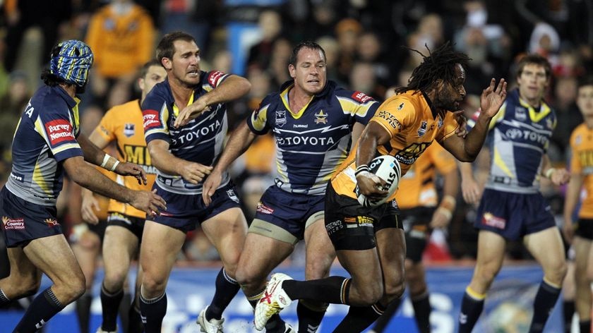 Lote Tuqiri scored twice and helped inspire the Tigers comeback.