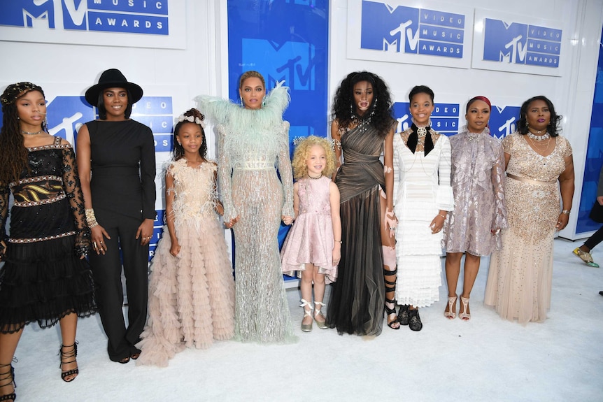 Beyonce with mothers of the Black Lives Matter movement