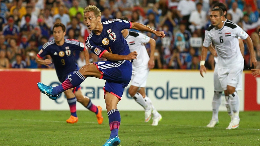 Honda nets penalty against Iraq