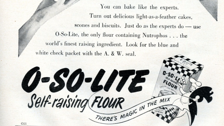 A vintage advertisement poster for O-So-Lite self-raising flour