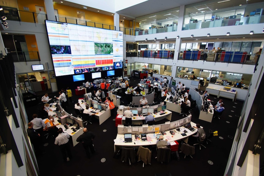 A birds eye view of the RFS control room