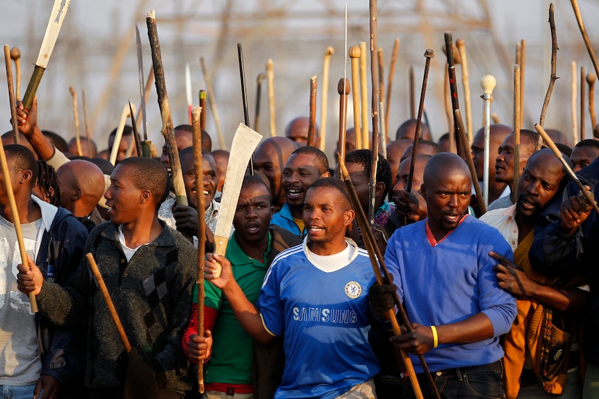 South African miners protest