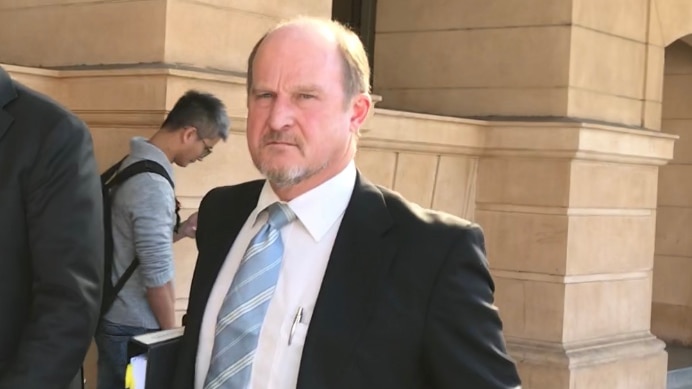 Adelaide lawyer Stephen McNamara outside court