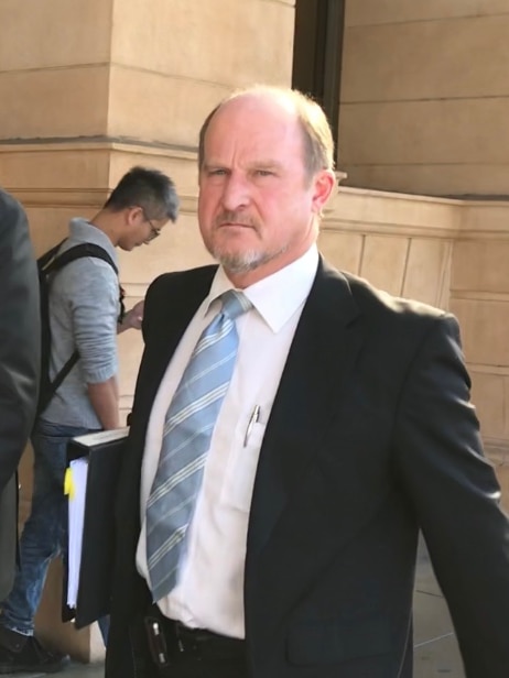 Adelaide lawyer Stephen McNamara outside court