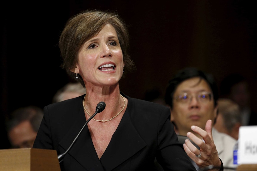 US acting Attorney-General Sally Yates