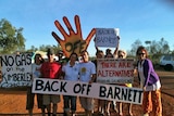 Gas hub protesters on the road leading to James Price Point, north of Broome