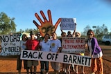 Protestors on the road leading to James Price Point.