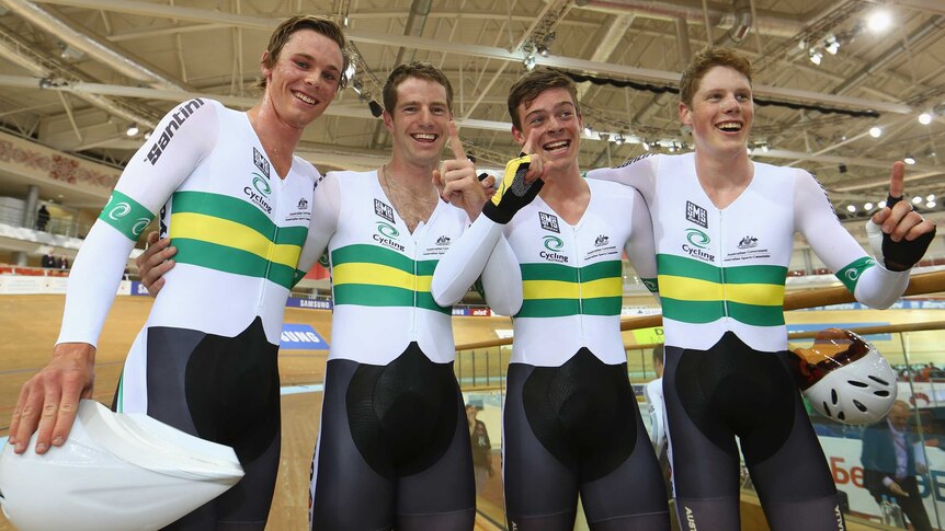 Aussie quartet celebrate team pursuit win