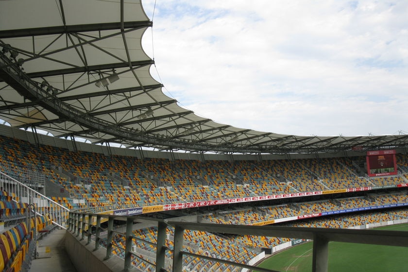 GRANDSTAND GENERIC: Empty stands at the Gabba, alright for Queensland Shield yarns