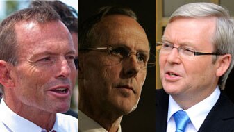 Tony Abbott, Bob Brown, Kevin Rudd (AAP/ABC)