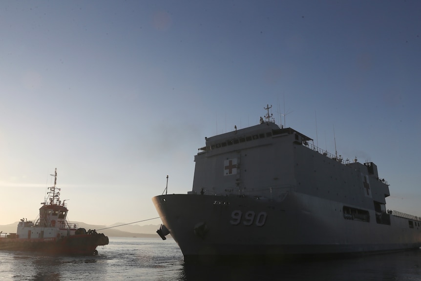 Two Indonesian naval vessels