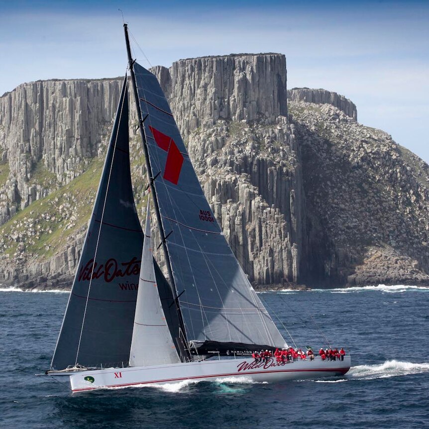 Wild Oats XI nears the finish line