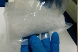 NT Police display methamphetamine they alleged a man was carrying in his underwear when stopped in the NT.