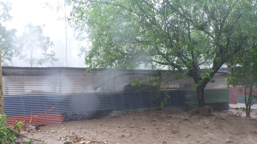 The third downpour of rain in a week sent a river of mud through Kay Bridge's shed.