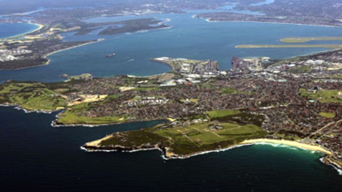 An aerial view of Botany Bay