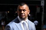 Kurtley Beale arrives at the Downing Centre District Court in Sydney, Friday, February 2, 2024