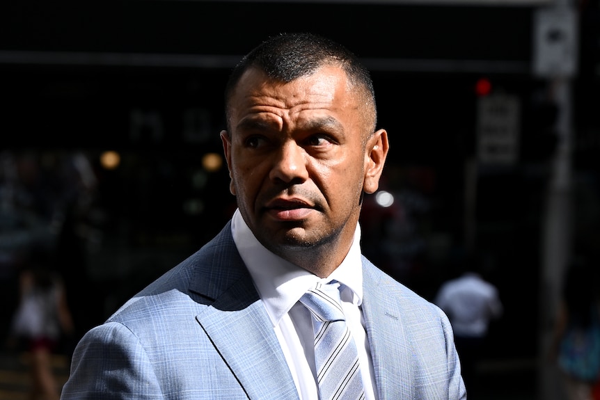 Kurtley Beale arrives at the Downing Centre District Court in Sydney, Friday, February 2, 2024