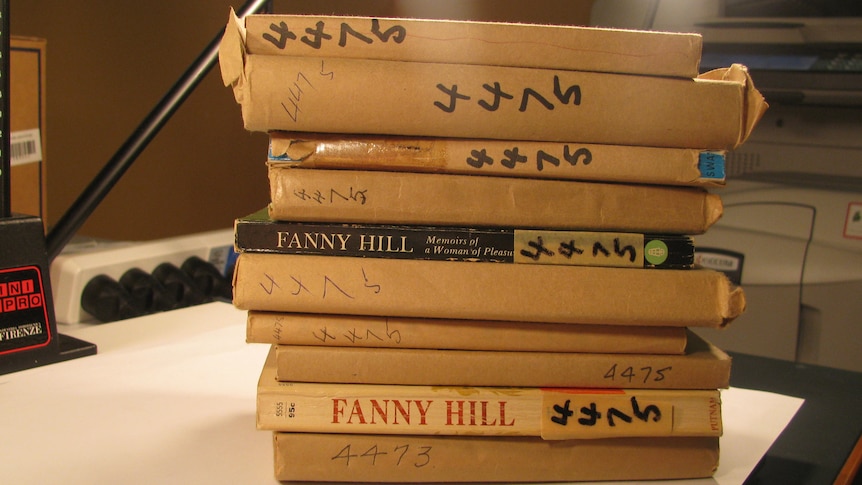 A pile of banned books