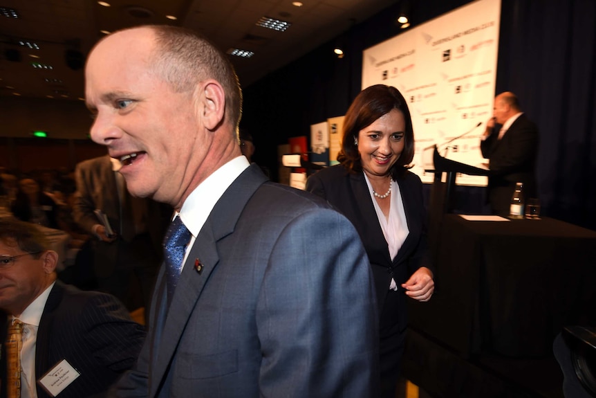 Campbell Newman and Annastacia Palaszczuk