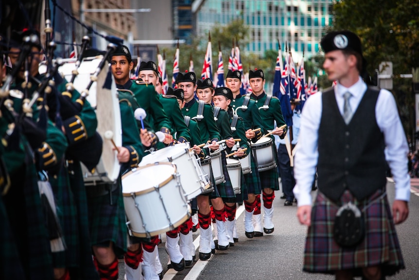 An Anzac Day procession