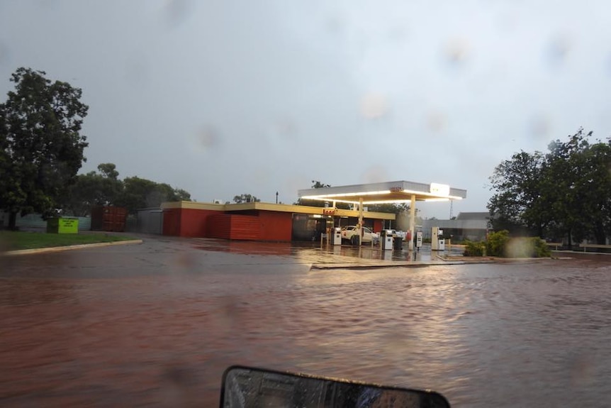 Tennant Creek has experienced strong rain and flooding