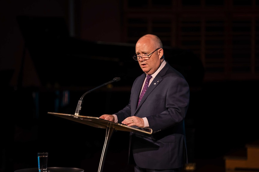 Former NSW Rural Fire Service Commissioner Shane Fitzsimmons delivers the Australia Day Address 2021.