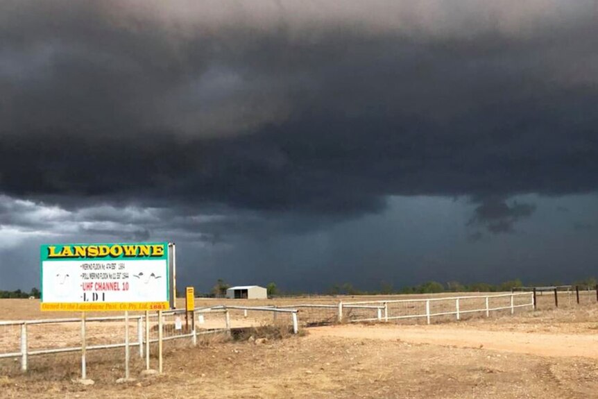Dark storm clouds loom over Lansdowne property, 20 kilometres south of Tambo.