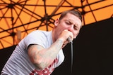 Winston McCall of Parkway Drive performs on stage