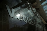 The Vocus logo on the front of its headquarters building