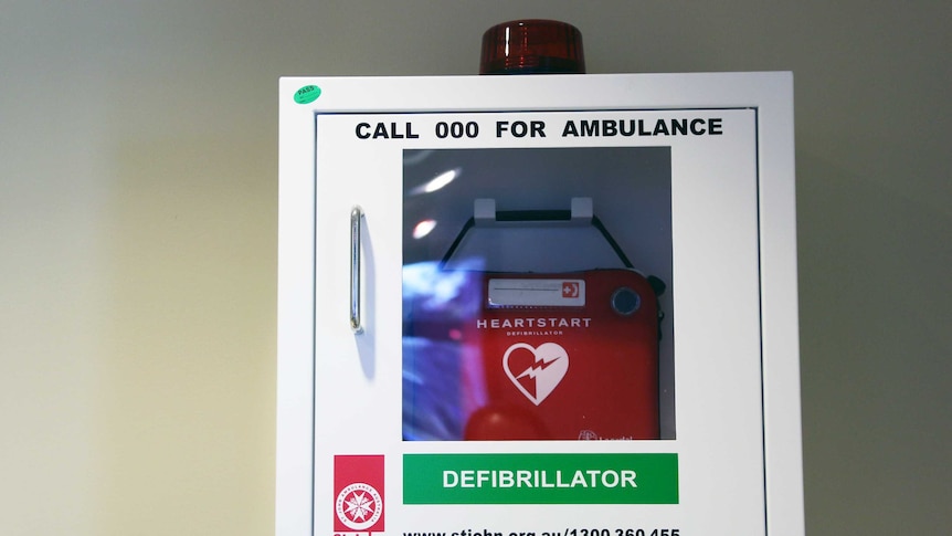A St John Ambulance defibrillator.