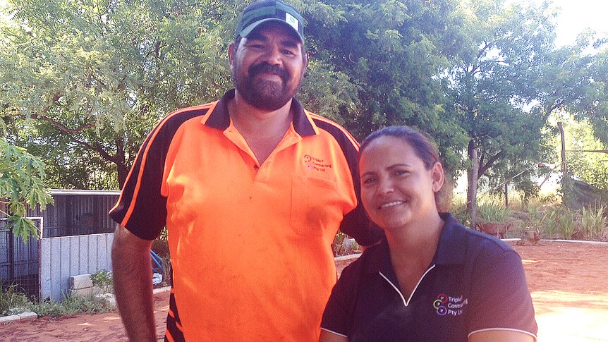 Gordon Jackson and Susey Kidd, who are both keen for construction work to start at the NT town of Elliott.