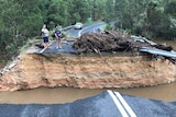 Springbrook's Pine Creek Road has not fared well after getting the heaviest falls from ex Cyclone Debbie.