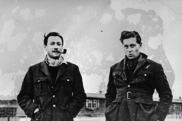 Squadron Leaders Robert Stanford Tuck and Roger Bushell (Big X) in Stalag Luft III.