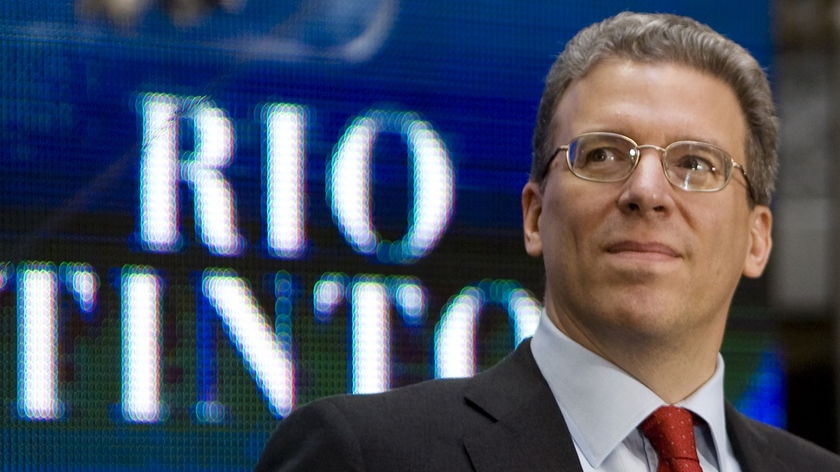 Former Rio Tinto chief executive Tom Albanese smiles during a news conference in 2007.