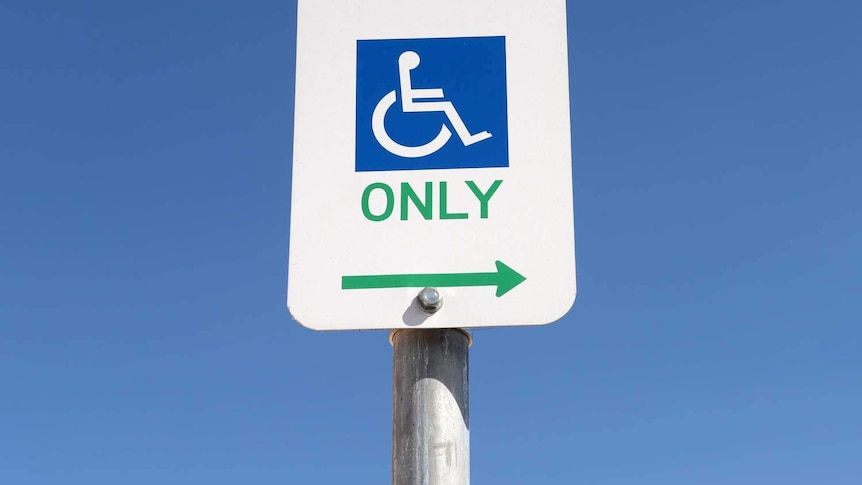 Disabled parking sign