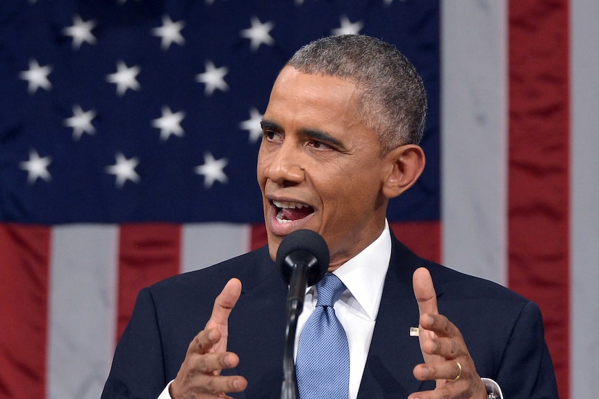 US President Barack Obama delivers his State of the Union address