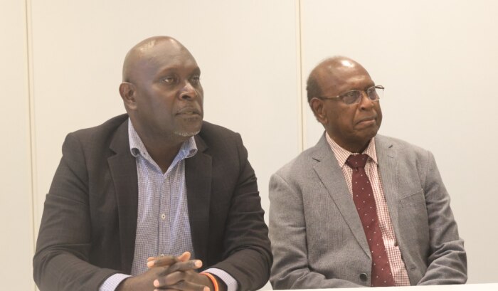 Nupla Chairman blong BCL Kenneth Nanei na former Chairman, Sir Melchior Togolo (NBC)