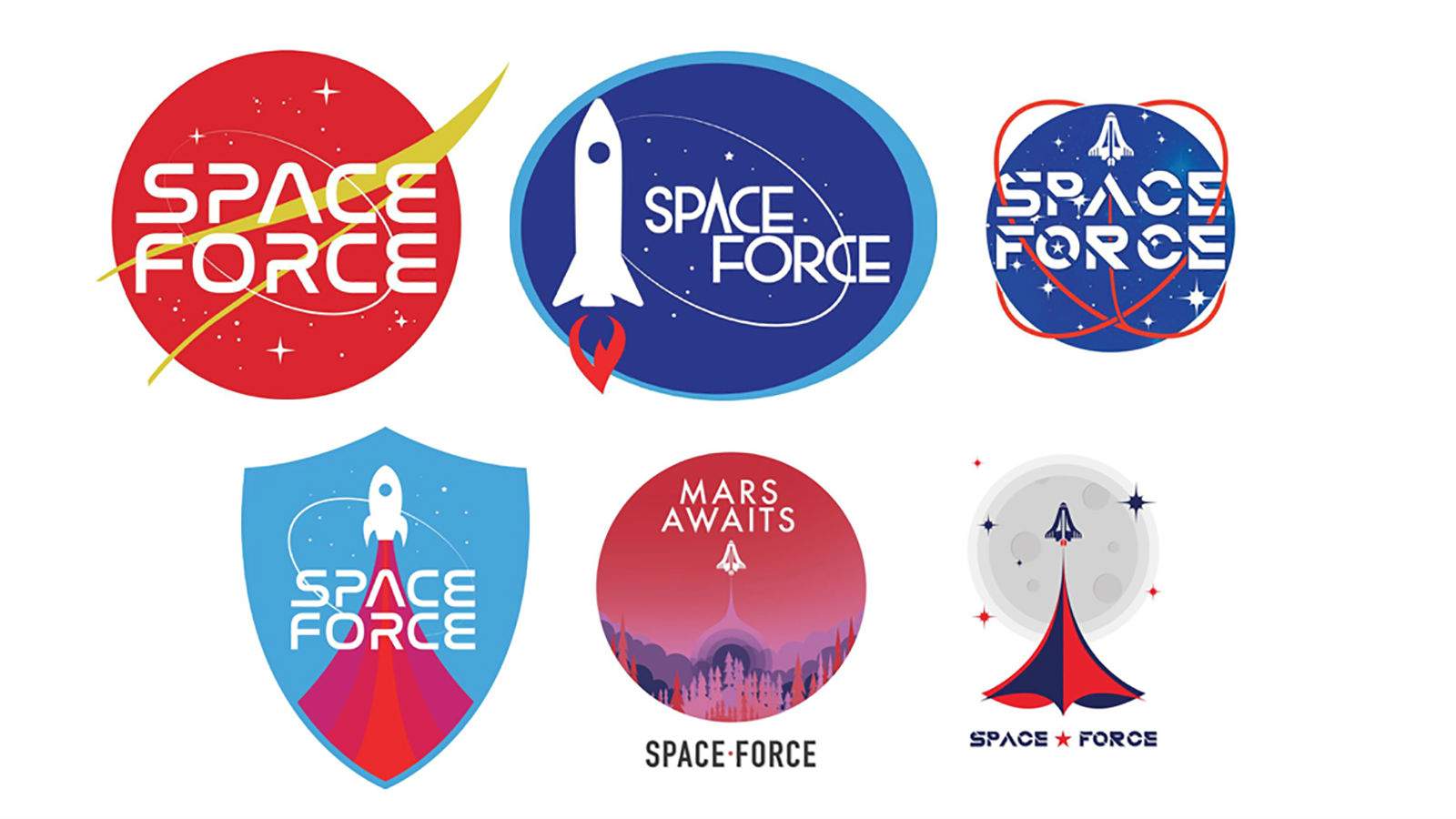 Donald Trump S Re Election Team Offers Up Space Force Logo Options For Merchandise Abc News