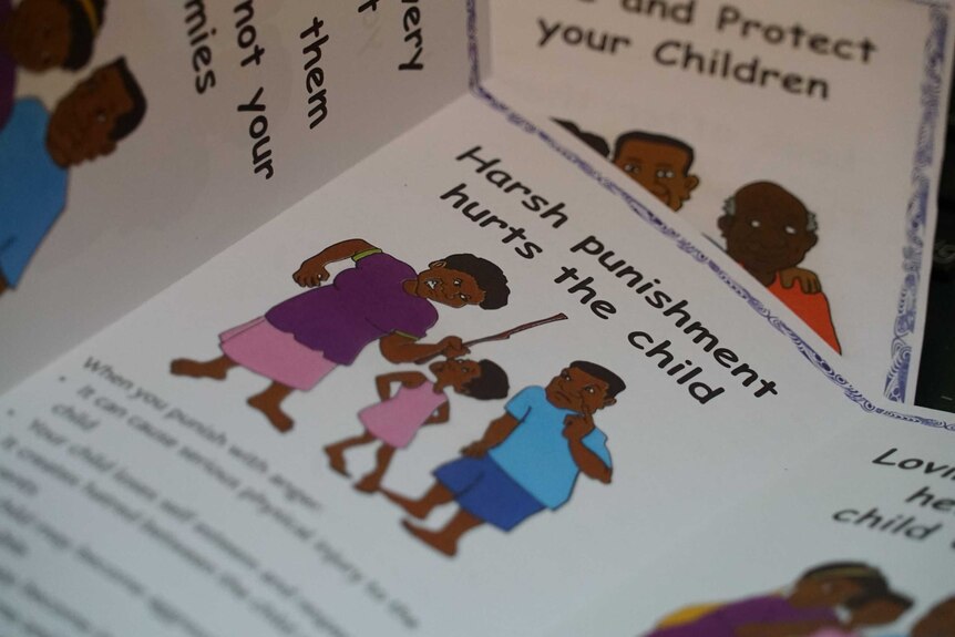 A pamphlet called "hard punishment hurts the child"