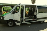 A large white van