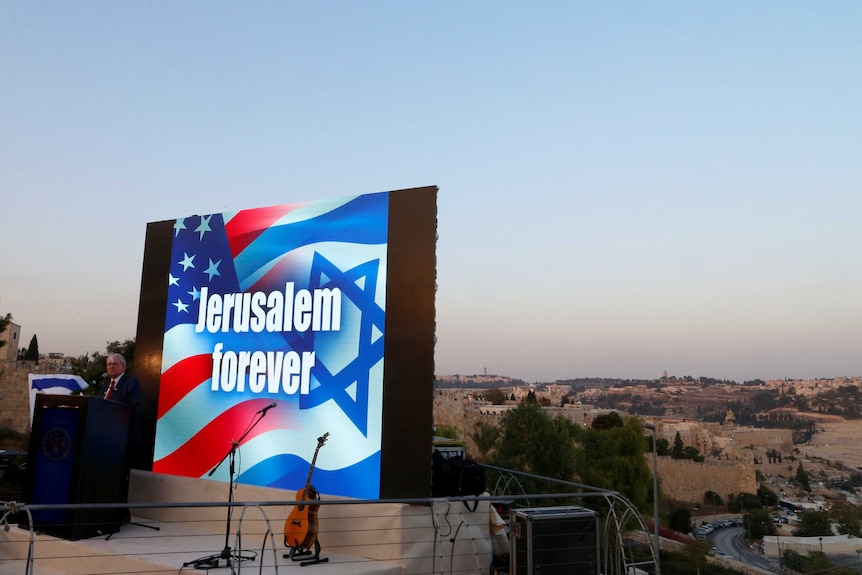 Marc Zell Republican in Israel (Trump rally)