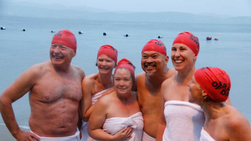 Swimmers take part in Hobart's annual nude swim