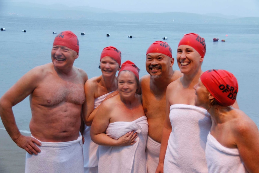 Swimmers take part in Hobart's annual nude swim
