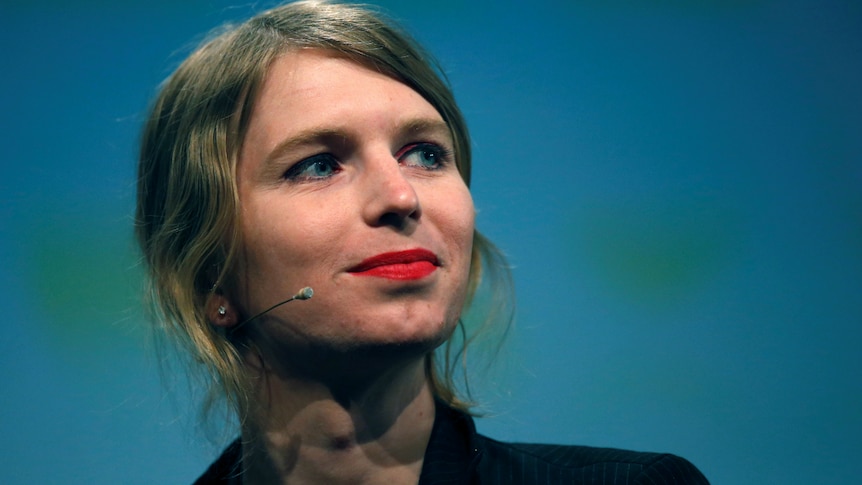Chelsea Manning speaks at a conference in Berlin.