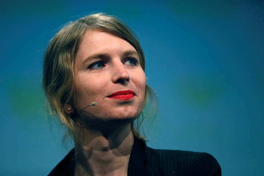 Chelsea Manning speaks at a conference in Berlin.