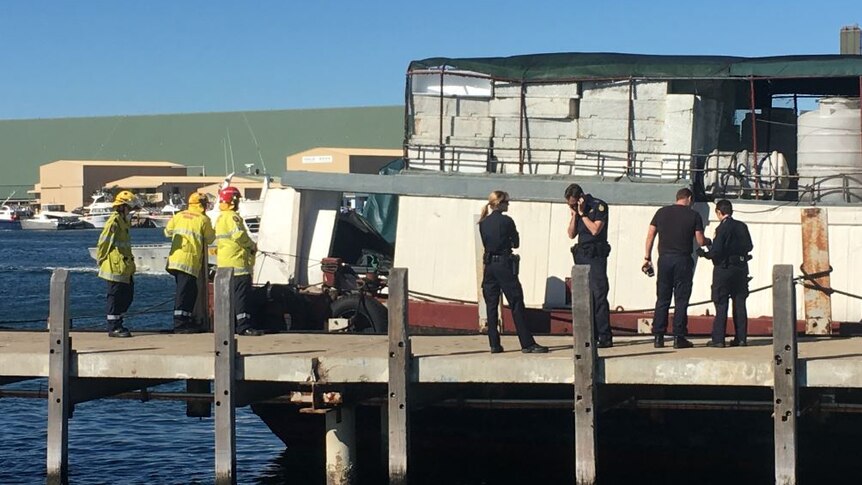 A vessel at Geraldton is being inspected by police.